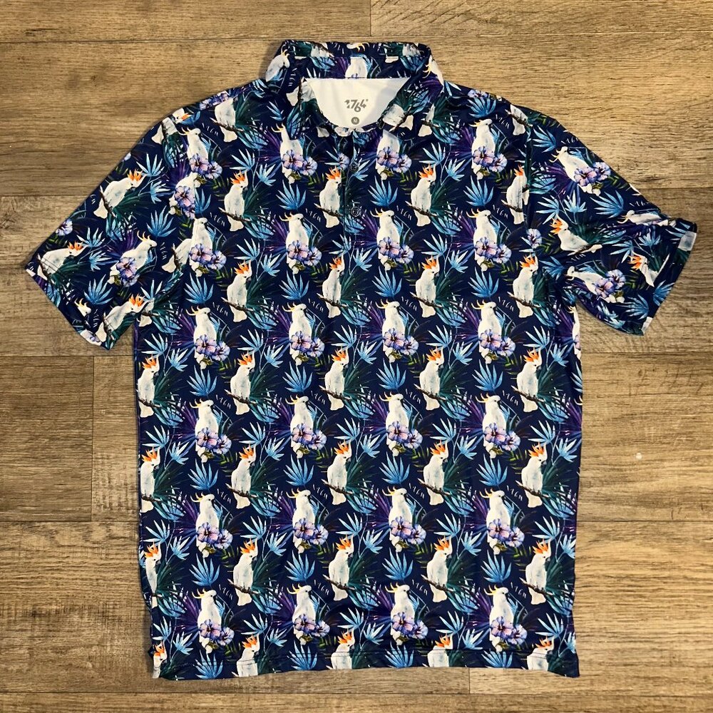 1764 Golf Shirt Polo - Cockatoo Print